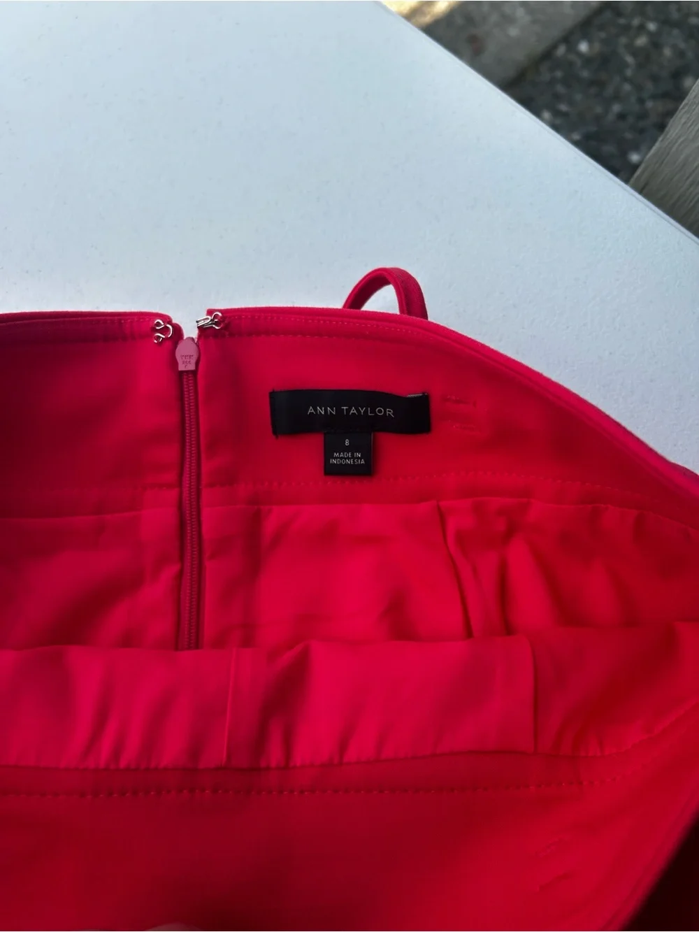 Women’s Red Drawstring Waist Pencil Skirt new - Picture 7 of 9